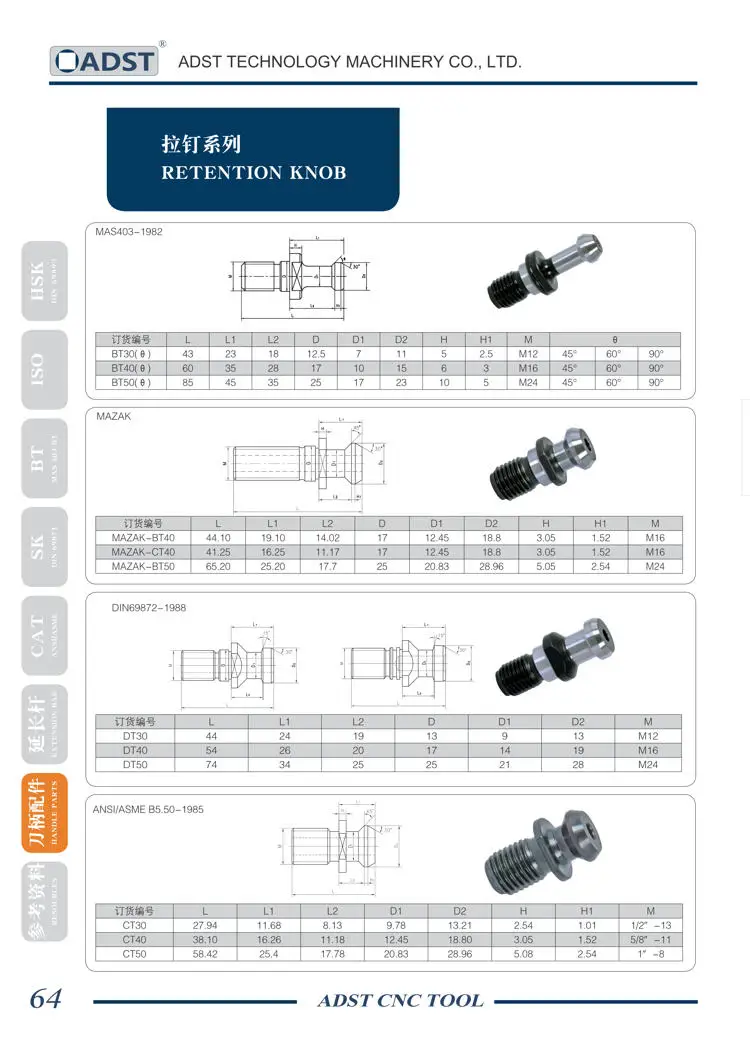 Din 69871 69872 SK30 SK40 станок с ЧПУ для фрезерования лица бурильная режущая установка держатель инструмента патрон машина bt30 fmb22 ISO тяга стержня ручки крепления