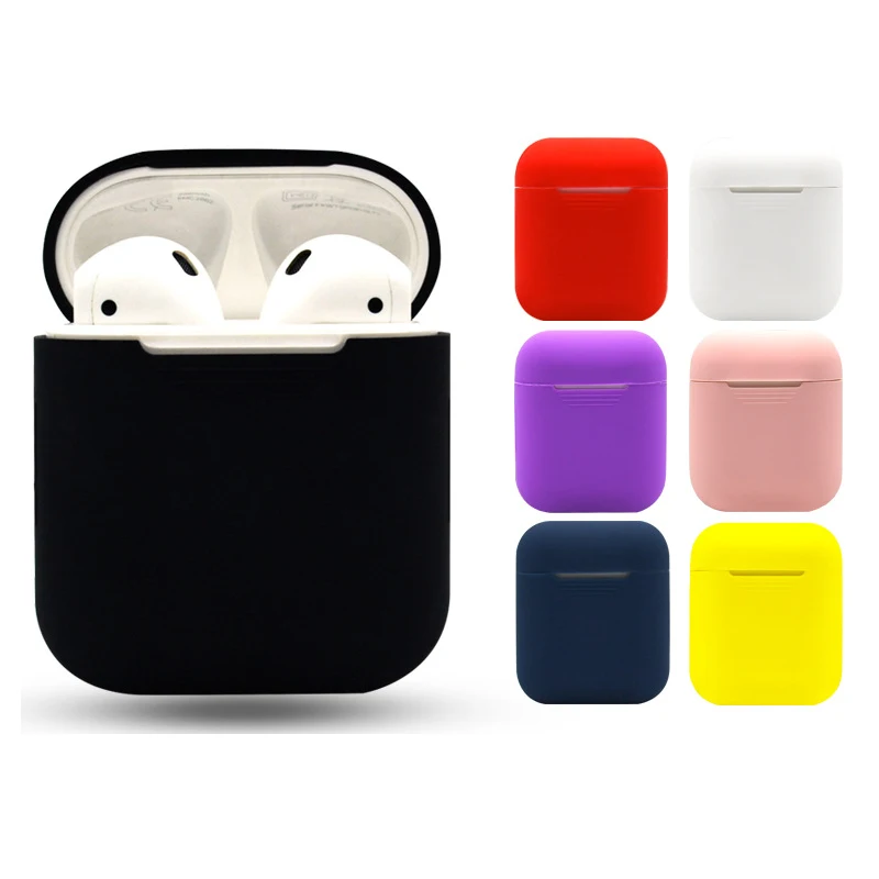 Silicone Airpods Wireless Earphone Charging Case Wireless Bluetooth Headset Protective Sleeve Cover Earphones Box