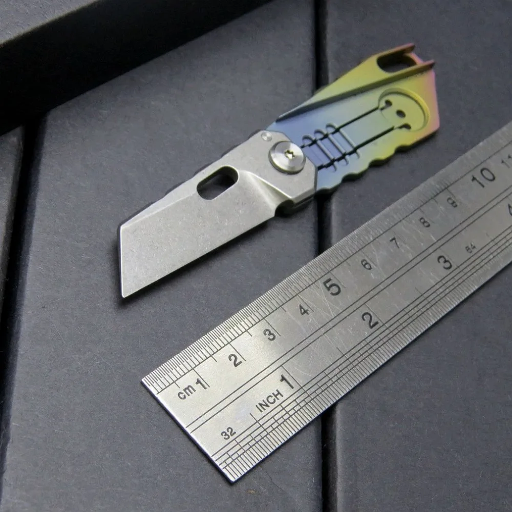 

Eafengrow Newest Mini Pocket Knife EF9 Folding Knife S35VN Blade Titanium Handle Camping Outdoor Knives EDC Hand Tool knife
