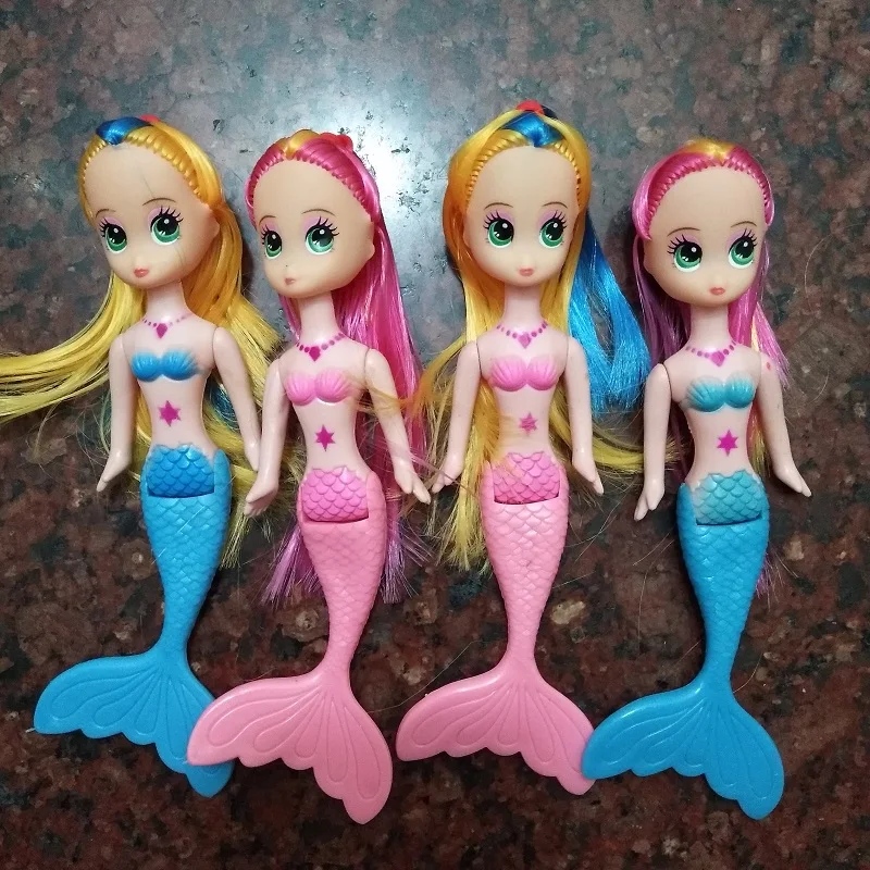 

4pcs/lot Baby Toy Fashion Kids Mermaid Princess Dolls Cute Sea maid Lovely Girls Toys Birthday Gifts Classic Toys