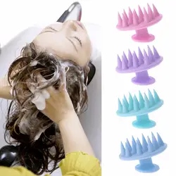 Силиконовый шампунь головы душ волосы Массаж Массажер щетка для мытья тела гребень