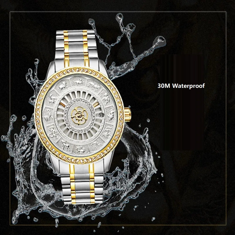 02018 New TEVISE Zodiac Signs Men Watch Automatic Mechanical Wristwatches Limited Edition Watch Men Gold Male Clock saat erkekler (6)