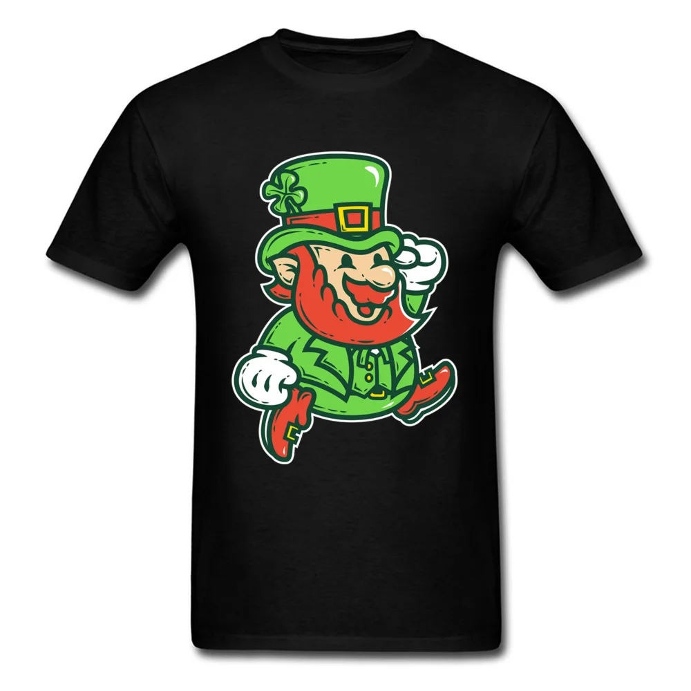 Мужские Топы И Футболки Lucky Jumping Leprechaun Graphic T Shirt Make A Shirts дизайн футболка с круглым вырезом на заказ 90 мультяшная футболка
