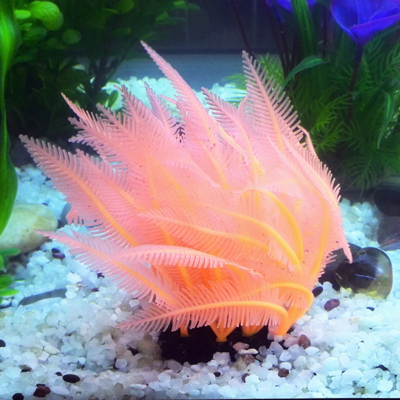 1 Pcs Indah Hidup Silikon Buatan Coral Tanaman Aquarium Ornament