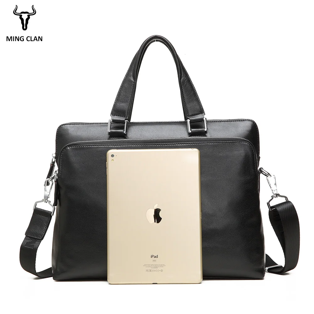 Mingclan мужской портфель из натуральной кожи, сумка через плечо, сумка для ноутбука, мужские дорожные сумки, мужская деловая офисная сумка