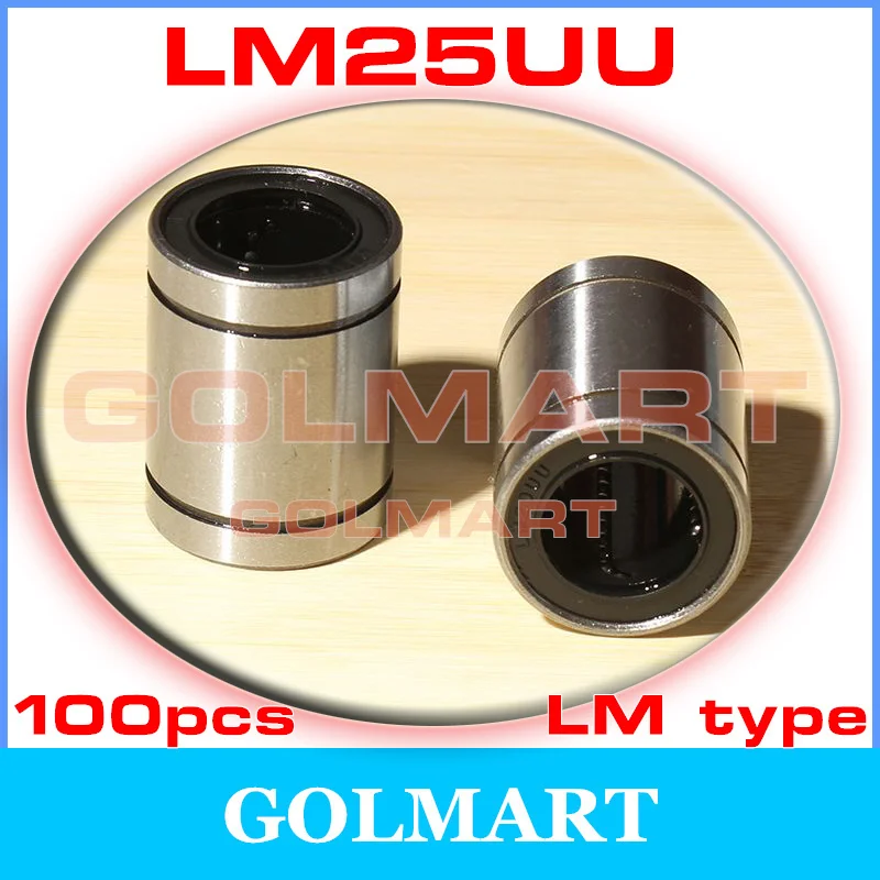 100pcs Linear Bearings New Precision LM25UU Bearing 25*40*59mm Linear ...