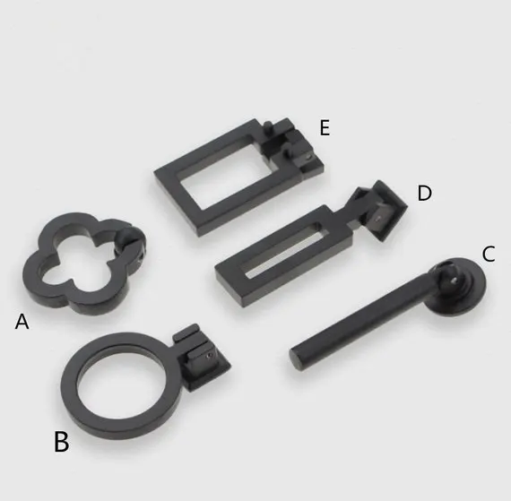 Modern Black Cabinet Knob Door Drop Pull Handle Dresser Knobs Drop