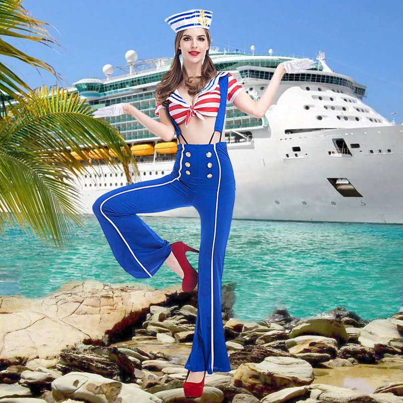 Women Sexy Sailor Costume Halloween Party Navy Women Cosplay Costume ...