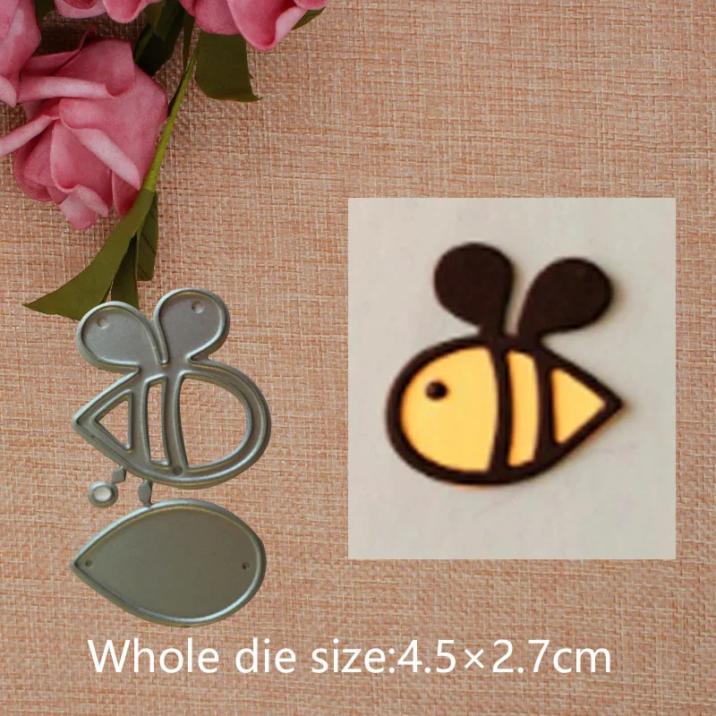 

Little Bee 2019 New Metal Cutting Dies Mold Decoration Scrapbook Paper Craft Knife Mould Blade Punch Stencils 4.5*2.7cm
