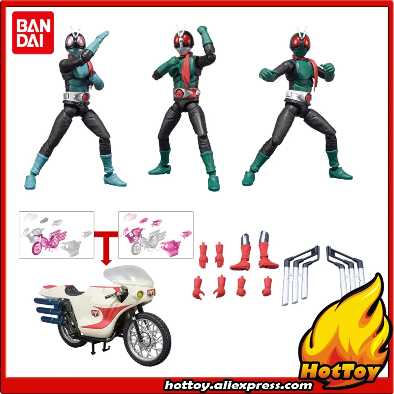 100% Оригинал BANDAI SHODO-X Kamen Rider vol.1 экшн-фигурка-Полный комплект 6 шт. в масках Ride 1 2 Cyclone