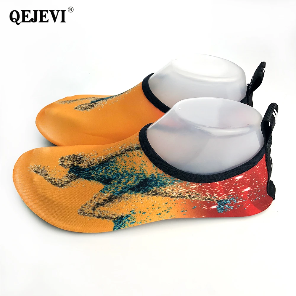 QEJEVI 2018 جديد وصول الرجال و النساء أحذية ماء جاف سريعة المنبع أحذية المضادة للانزلاق تنفس السباحة أحذية الشاطئ في الهواء الطلق أحذية