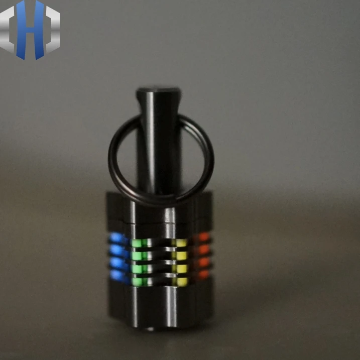 

Titanium Alloy Knife Beads Detachable Paracord Can Fits Six Tritium Gas Tube Knife Lanyard Rope Outdoor Parachute Gadget EDC