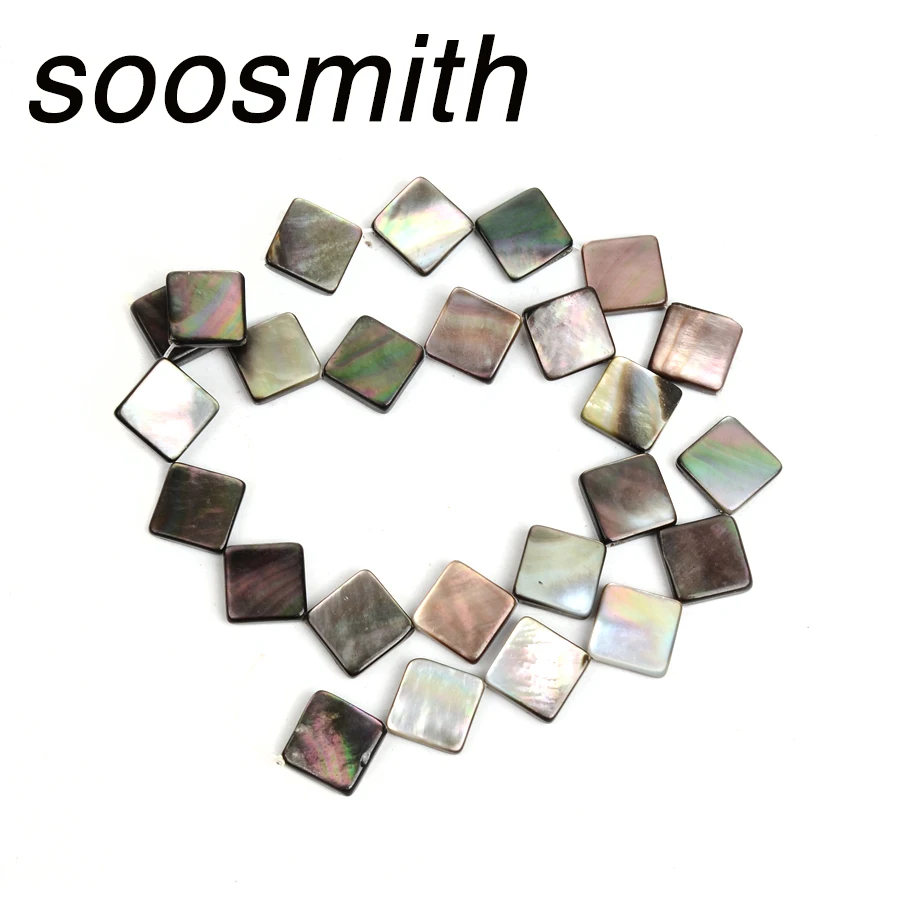 Круглые бусины soosmith из натурального черного сплава для самостоятельного