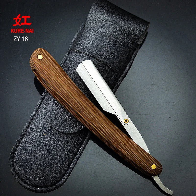 

1 X Professional Wooden Handle Barber Hair Shaving Razor Straight Folding Knife, 4 Colors Available