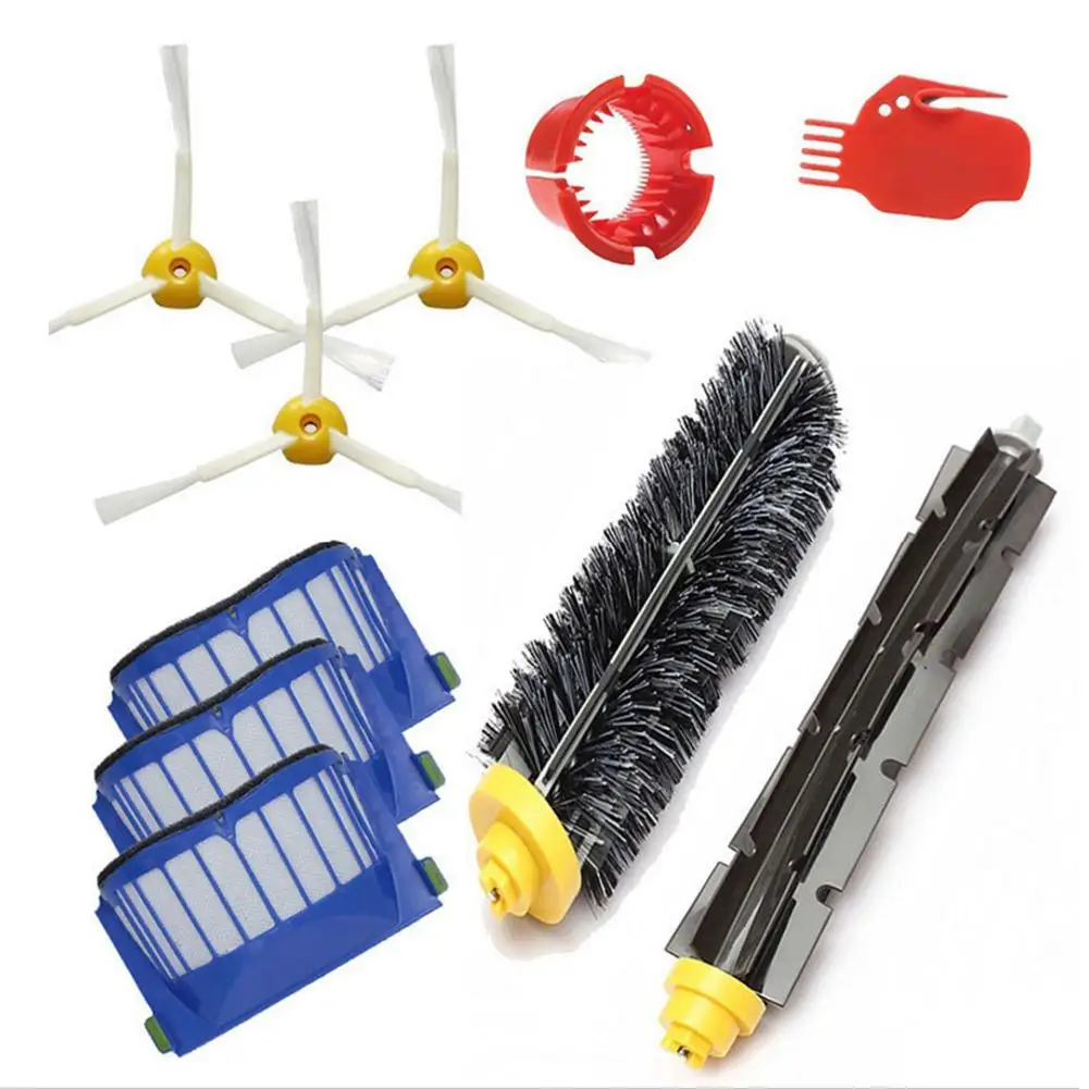 Sweeping Robot Vacuum Cleaner Accessories Plastic Brush Filter Brush Set For IRobot Roomba 600 Series Fast Shipping