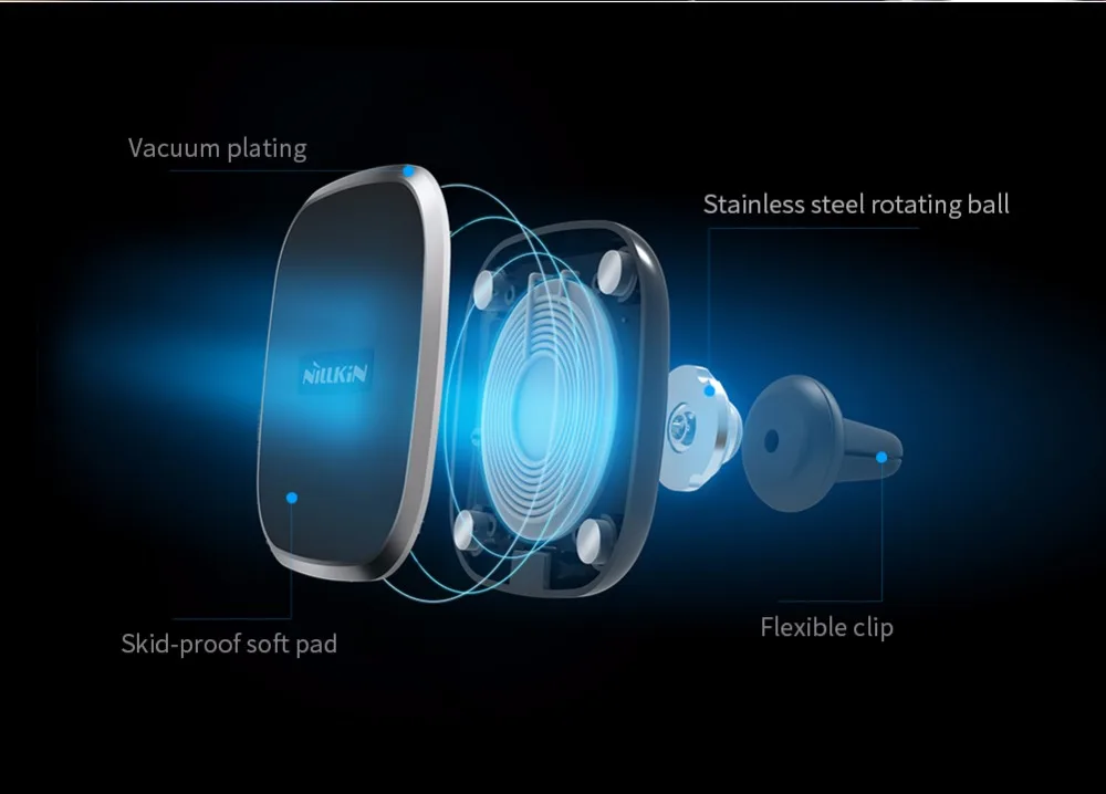 Nillkin автомобильное QI Беспроводное зарядное устройство магнитный держатель для крепления на вентиляционное отверстие для samsung s8 s8 Plus s7 S7 Edge Note 5 для iPhone 7 7 Plus