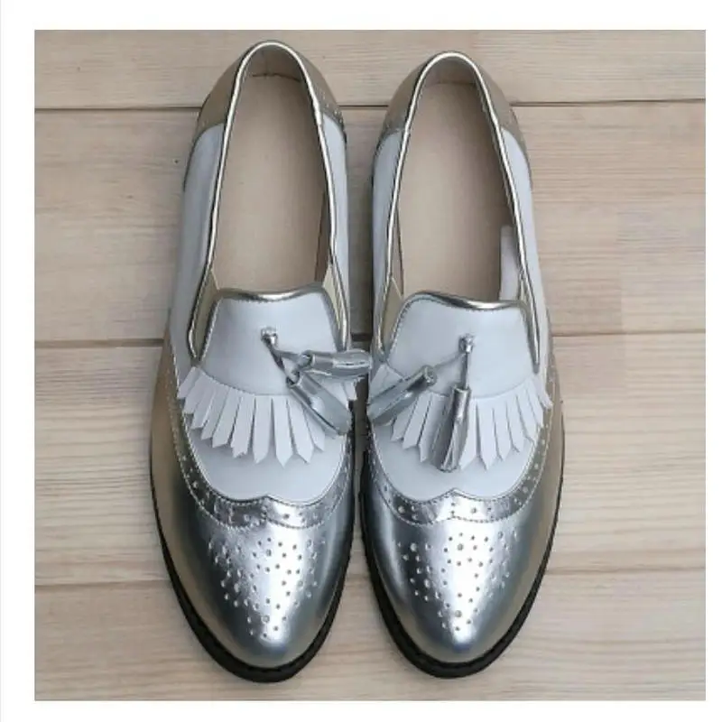 La Plates Pink Red Black Brogue En Vintage Gland Casual Femme Appartements Les White black Beige Wine golden À Oxford Nude White yellow Femmes yellow Grey black Rétro silver Red brown Pink Cuir black Brown Pour White Rose White Main Blue blue gray brown Brun Argent orange Yellow Green black Véritable Beige Chaussures BpwnqwPaF