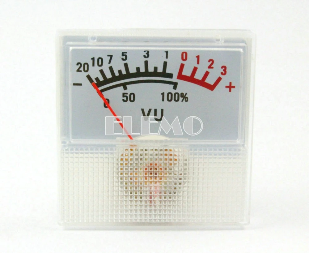 40 mm x 40 mm Analogue Vu meter 500uA 1-25 pcs 40 mm x 40 mm Analogue Vu meter 500uA 1-25 pcs