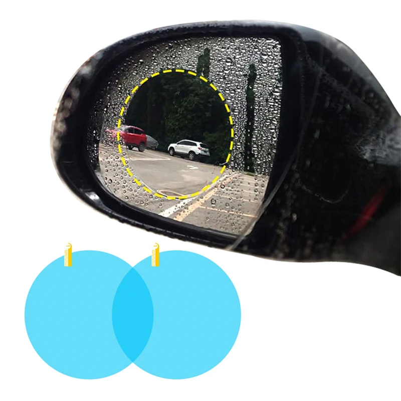 New Universal 2PCS Car Rearview Mirror Anti-Fog Membrane Waterproof Rainproof Car Mirror Window Protective Film Car sun shade