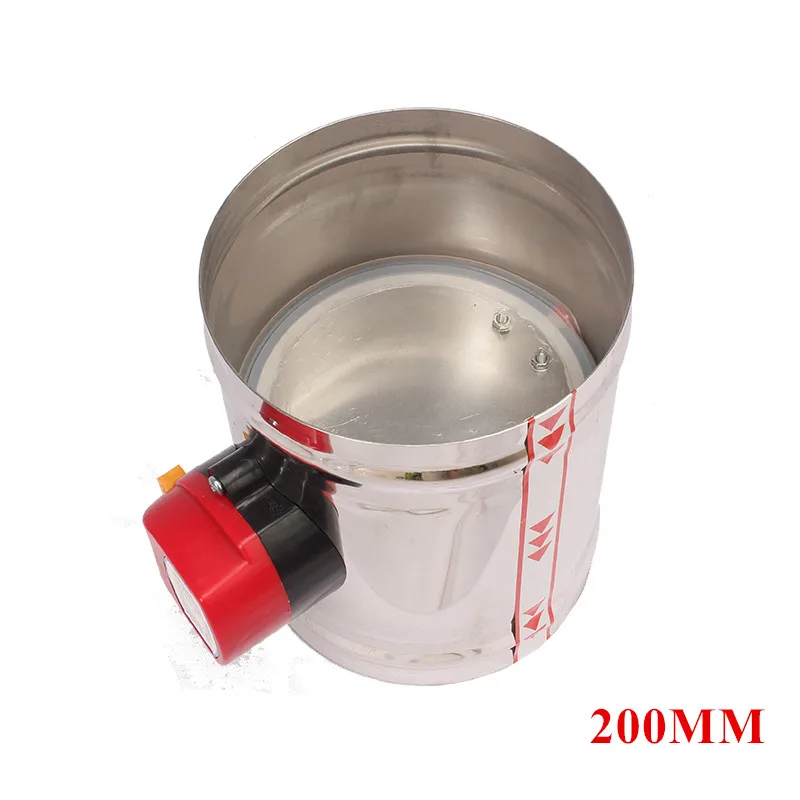 

200mm 220V 12v 24v stainless steel air damper valve electric air duct motorized damper for 8"ventilation pipe valve