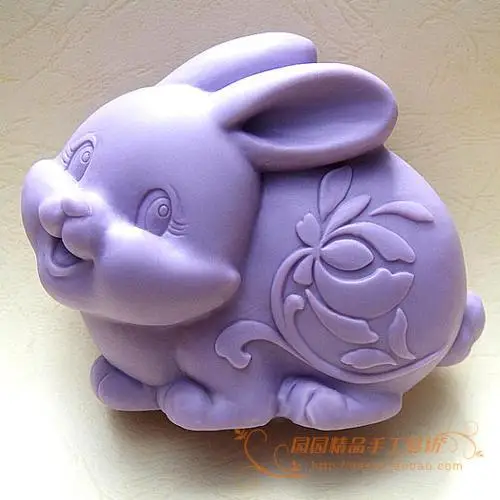 

Rabbit Silicone Soap mold DIY Carft 3d soap molds S058