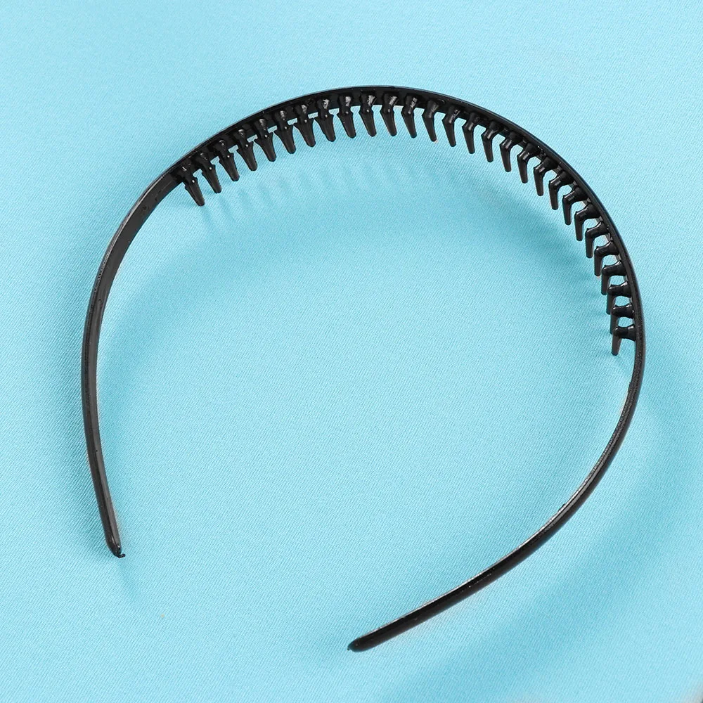 

1PC Minimalist Plastic Black Toothed Sport Football Wavy Hair Hoop Headband Headwear Style Hair Accessories for Men Women Unisex