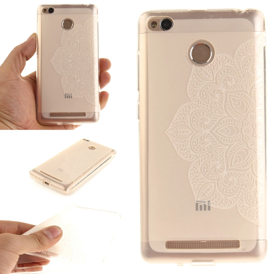 CCDZ Soft clear TPU Case For xiaomi redmi 3X 3S prime fundas case Fundas 3 Flower poket soft phone Cases | Мобильные телефоны и