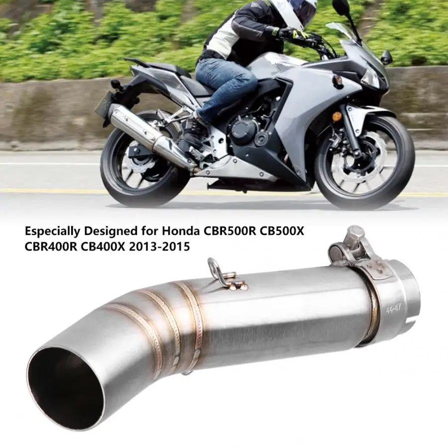 

Motorcycle Exhaust Middle Pipe Link Connect for Honda CBR500R CB500X CBR400R CB400X