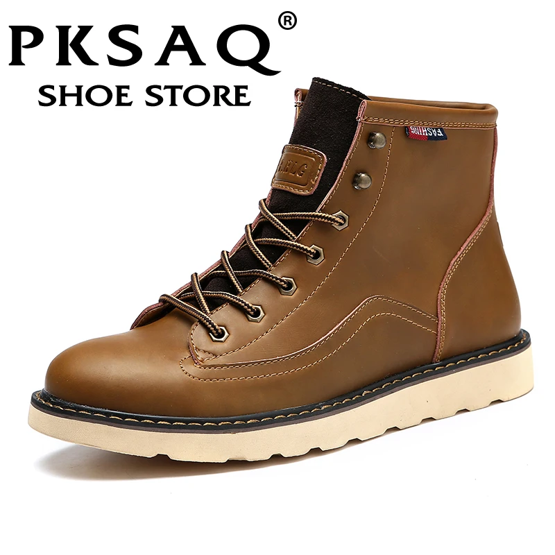 

High Quality Genuine leather Autumn Men Boots Winter Waterproof Ankle Boots Martin Boots Outdoor Working Boots Men Shoes