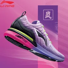 Li-Ning Для женщин Араши удобные кроссовки для бега; подойдет как для повседневной носки, так дышащие колготки в сеточку и принтом светильник поролоновой подкладкой ноская Спортивная обувь Кроссовки ARHP214 XYP932