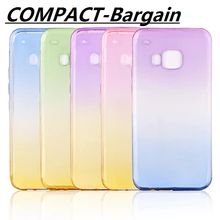 Luxo Colorido Gradiente Ultrafino TPU Macio Caso de Telefone Celular Capa Para HTC um M8 820 826 626/M9/A9/X9/olho/M10/E9 plus