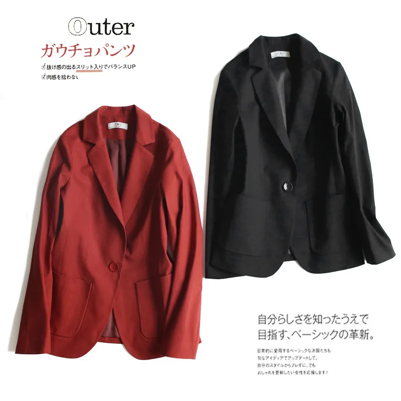 

New quality simple atmosphere spring cotton small suit women short jacket women