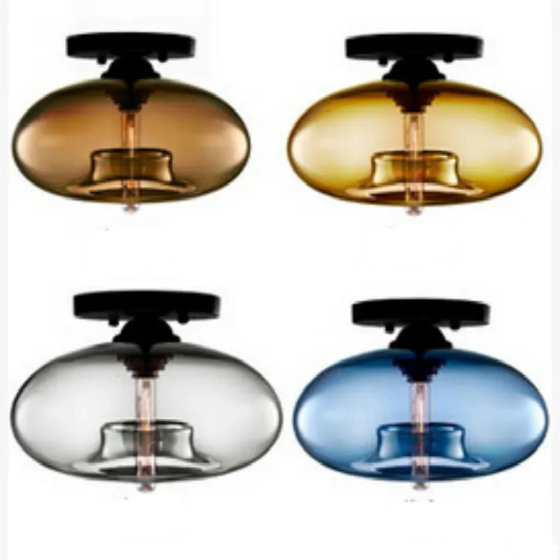 

New Vintage Multicolors Crystal Glass Led E27 Ceiling Lights By Italian Designer For Living Room Aisle Entrance Decor Lamp N1151