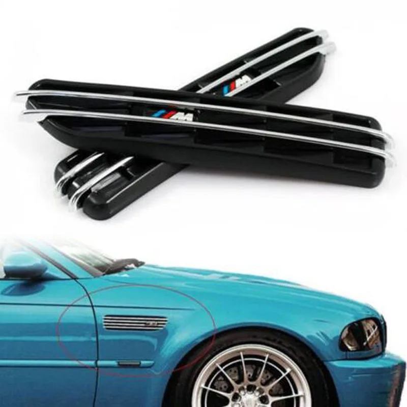 

Y1G Car grille for B-M-W E60 530 535 M5 fender side vent shark gill chrome matte black