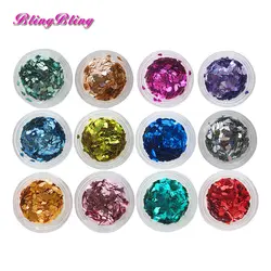 Новый Bling лазерный ногтей Блеск Tear Drop воды Форма ногтей 12 Коробки голографическая хлопья 3D ногтей поставок маникюр Блеск