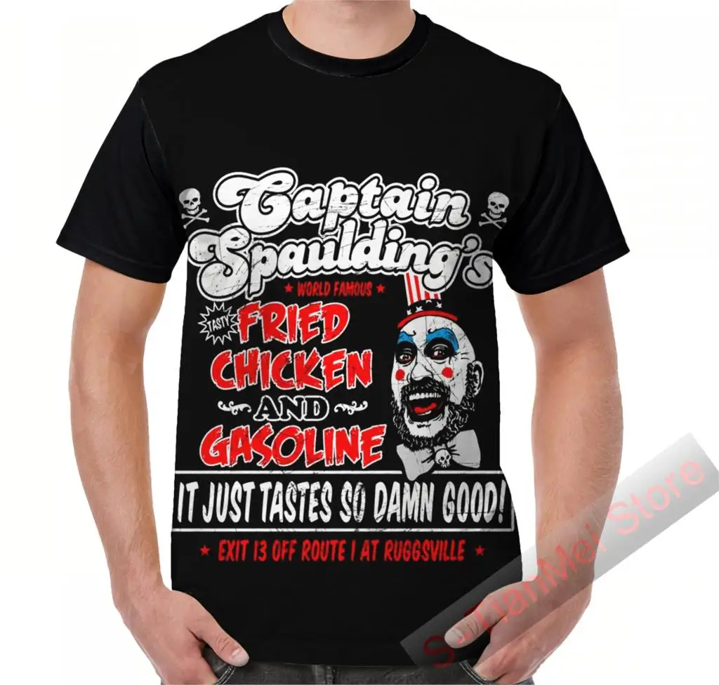 captain spaulding fried chicken and gasoline t shirt