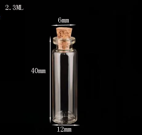 100pcs Small Clear Cork wishing Bottle Mini Vial For Wedding Holiday garden Decoration Wooden Lid Empty Pot Sample test tube Jar