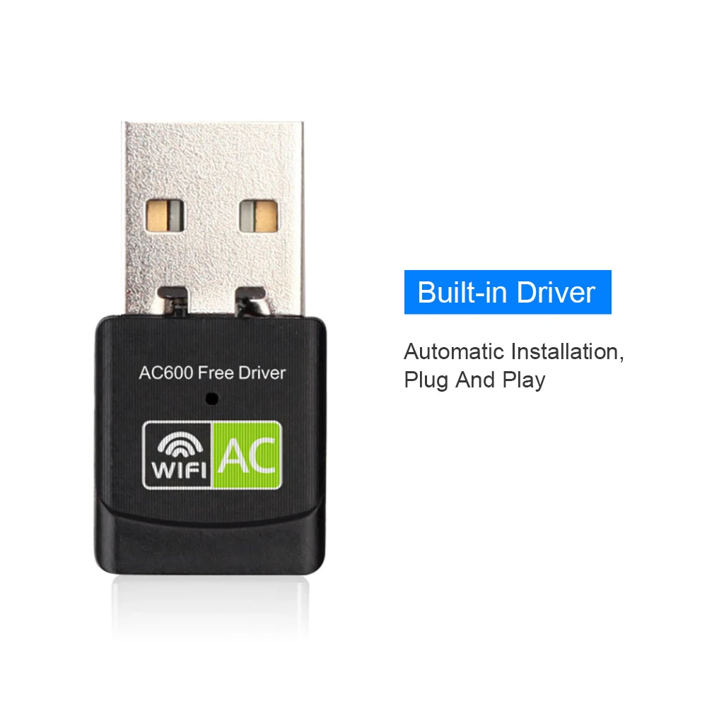 M-600P Mini USB WiFi Adapter 600Mbps Dual Band Wireless Network Card for Desktop