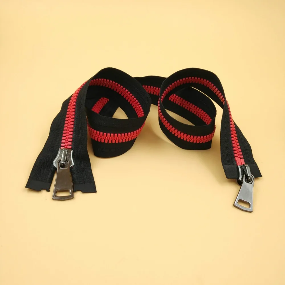 Free Shipping 15 Big Size Resin Zipper Double Sliders 85cm 2pcs For
