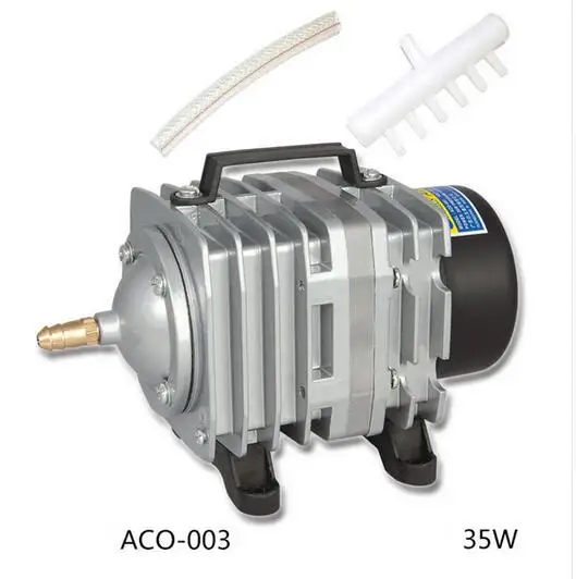 ACO 220V 18-35W воздушный насос для аквариумных рыб, компрессор для аквапоники, гидропоники, пруд, рыбная ферма, аквакультура, морепродукты, Ресторан - Цвет: ACO003 35W 65L MIN