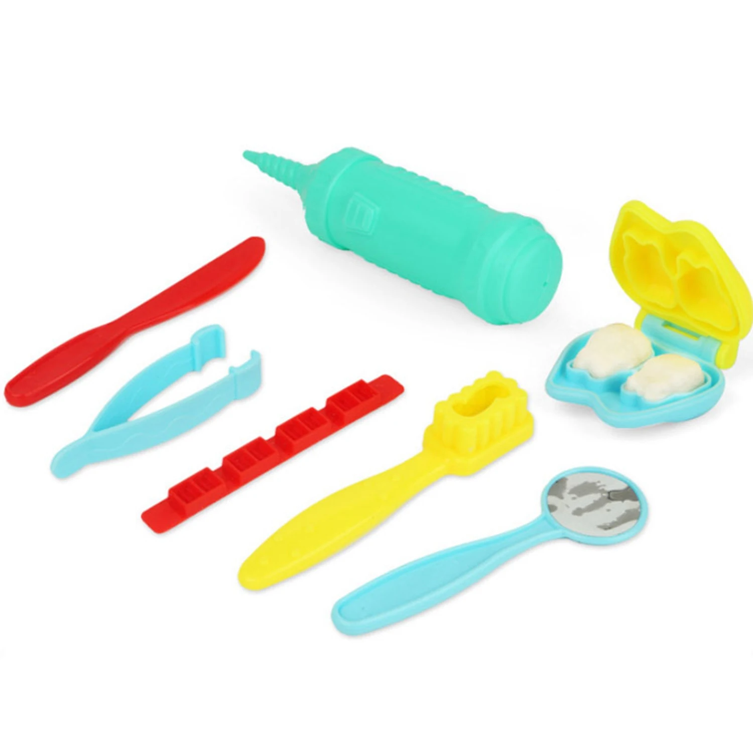 3D Цвет глиняная форма игрушки Моделирование из пластилина Tool Kit для детей зубной врач ролевые игры для девочек Пластилин учебный к