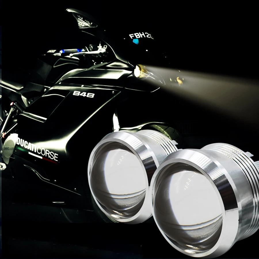 2 шт. 10 Вт moto rcycle фары вспомогательная лампа U5 led rbike прожектор аксессуары 12 в