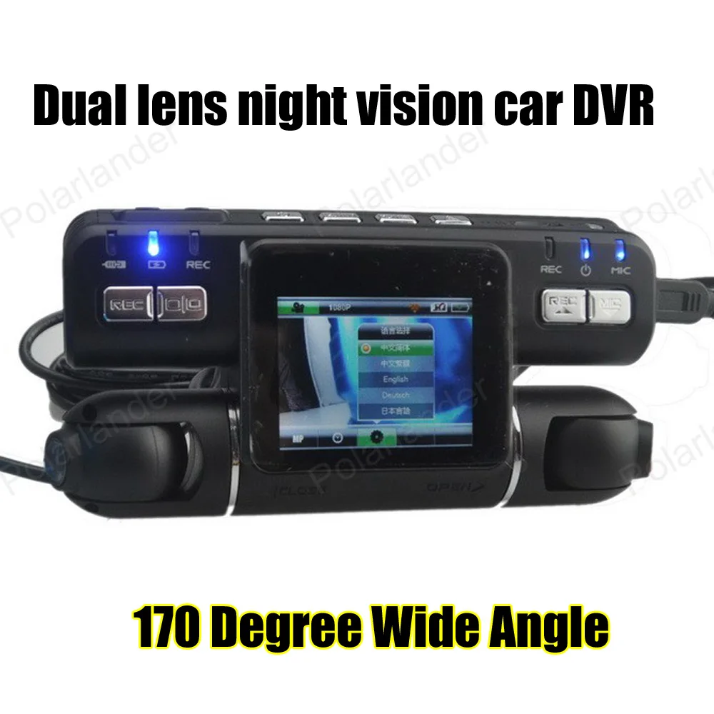 2015 Liteon I4000 New Style Car DVR Recorder 2x140 Degree Wide Angle Dual Lens 720P Full