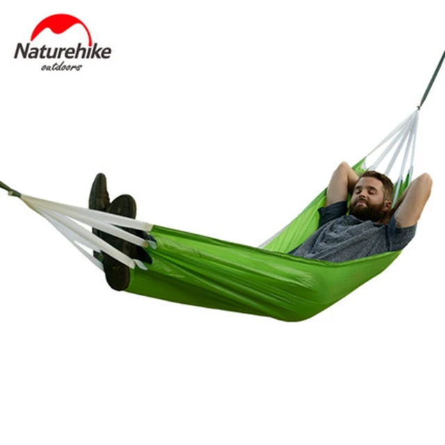 Best Price Naturehike Outdoor Camping Hammock Parachute Fabric Hiking Hanging Tent Bed Sleeping Picnic Hammocks Swing Portable Ultralight