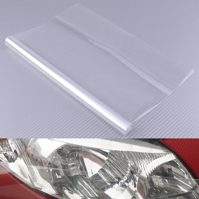 DWCX-lámina de vinilo transparente para faro delantero de coche, pegatina de recubrimiento completo impermeable, protección de Luz trasera de freno, 30x100cm, 1 unidad DWCX-lámina de vinilo transparente para faro delantero de coche, pegatina de recubrimiento completo impermeable, protección de Luz trasera de freno, 30x100cm, 1 unidad