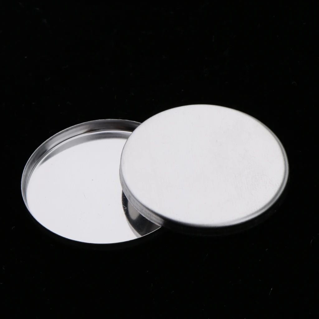 50 Pack Empty Round Metal Tin Palette Pans Cosmetic Eyeshadow Blush Lipstick Organizer Size 36 Mm For Magnets Cosmetic Palettes