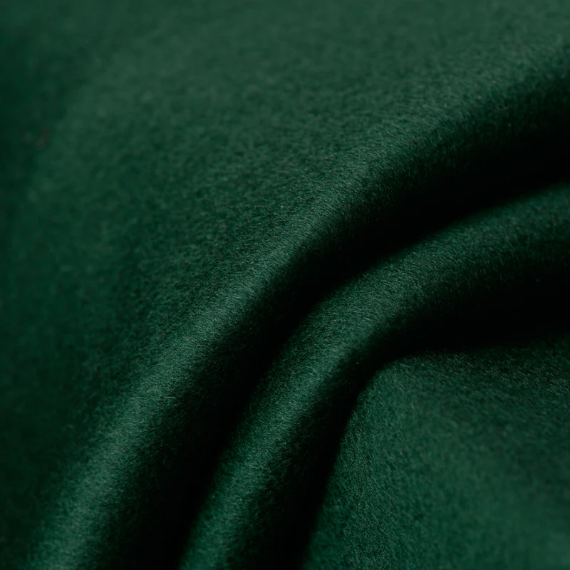 Темно-зеленая благородная Высококачественная Двусторонняя шерстяная кашемировая ткань для пальто tissu telas tissus tecido лоскутное