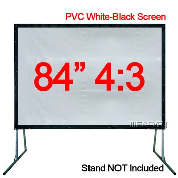 

Hot Sale 84 inches 4:3 PVC Soft White-Black Projection Screen Curtain Film for 3D HD DLP Video Home Cinema Theater Projector