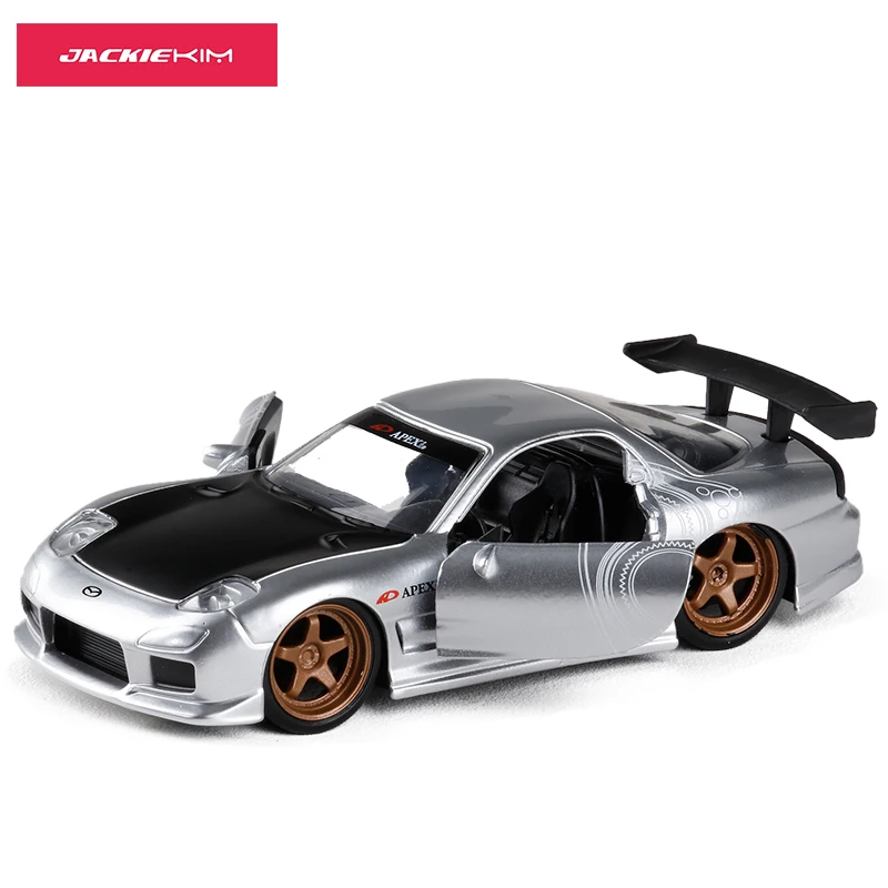 1:32 скале Модель гоночного автомобиля для мальчиков Mazda RX7 FD3S металлическая литая