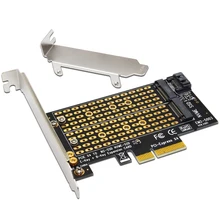 H1111Z Add On Cards PCIE to M2/M.2 Adapter SATA M.2 SSD PCIE Adapter NVME/M2 PCIE Adapter SSD M2 to SATA PCI-E Card M Key +B Key